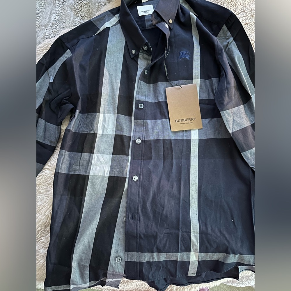 Faux Burberry button up